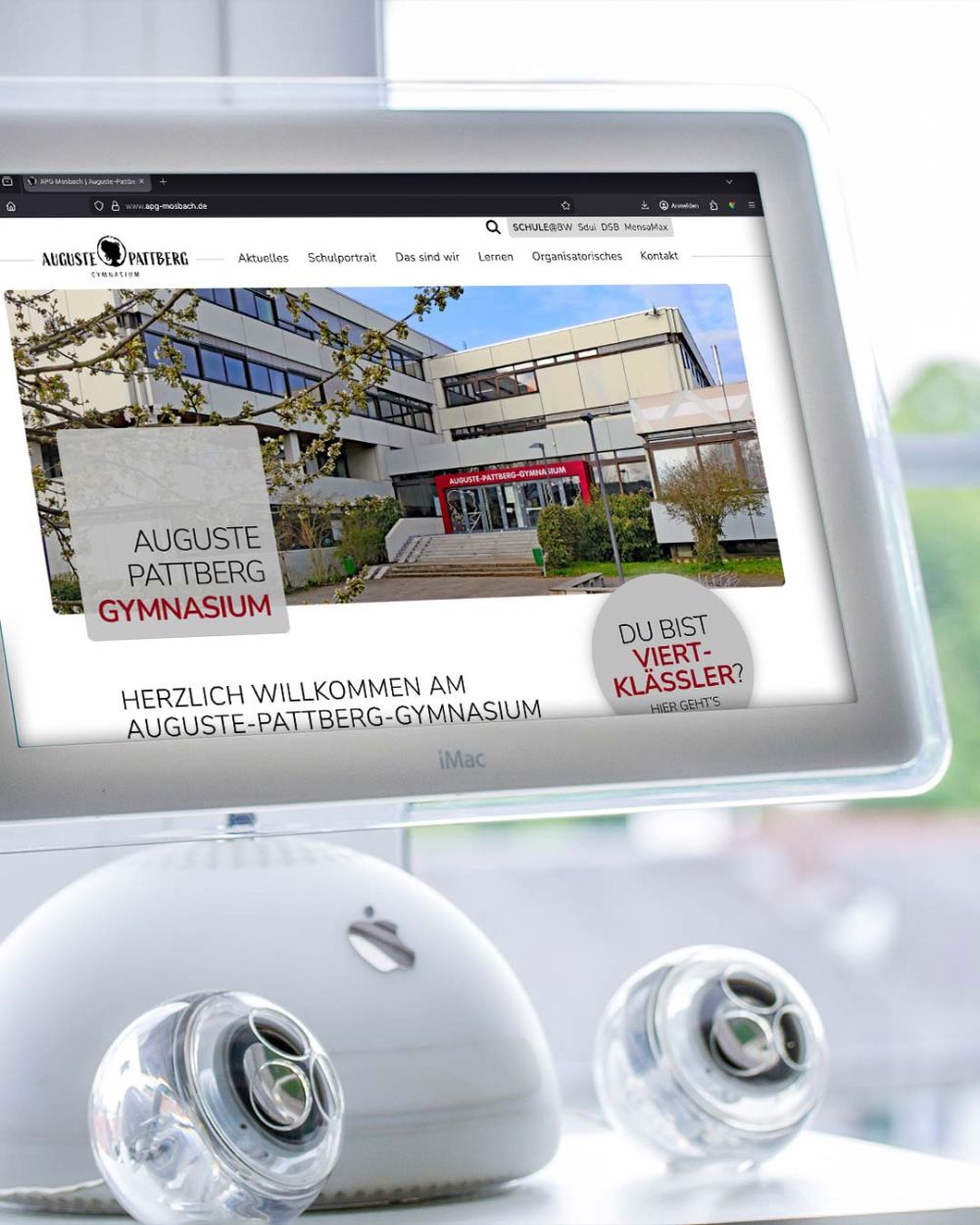 Webseite auf altem iMac