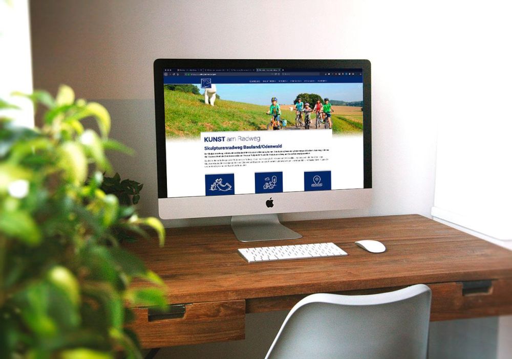 Webseite für den Skulpturenradweg Odenwald-Bauland