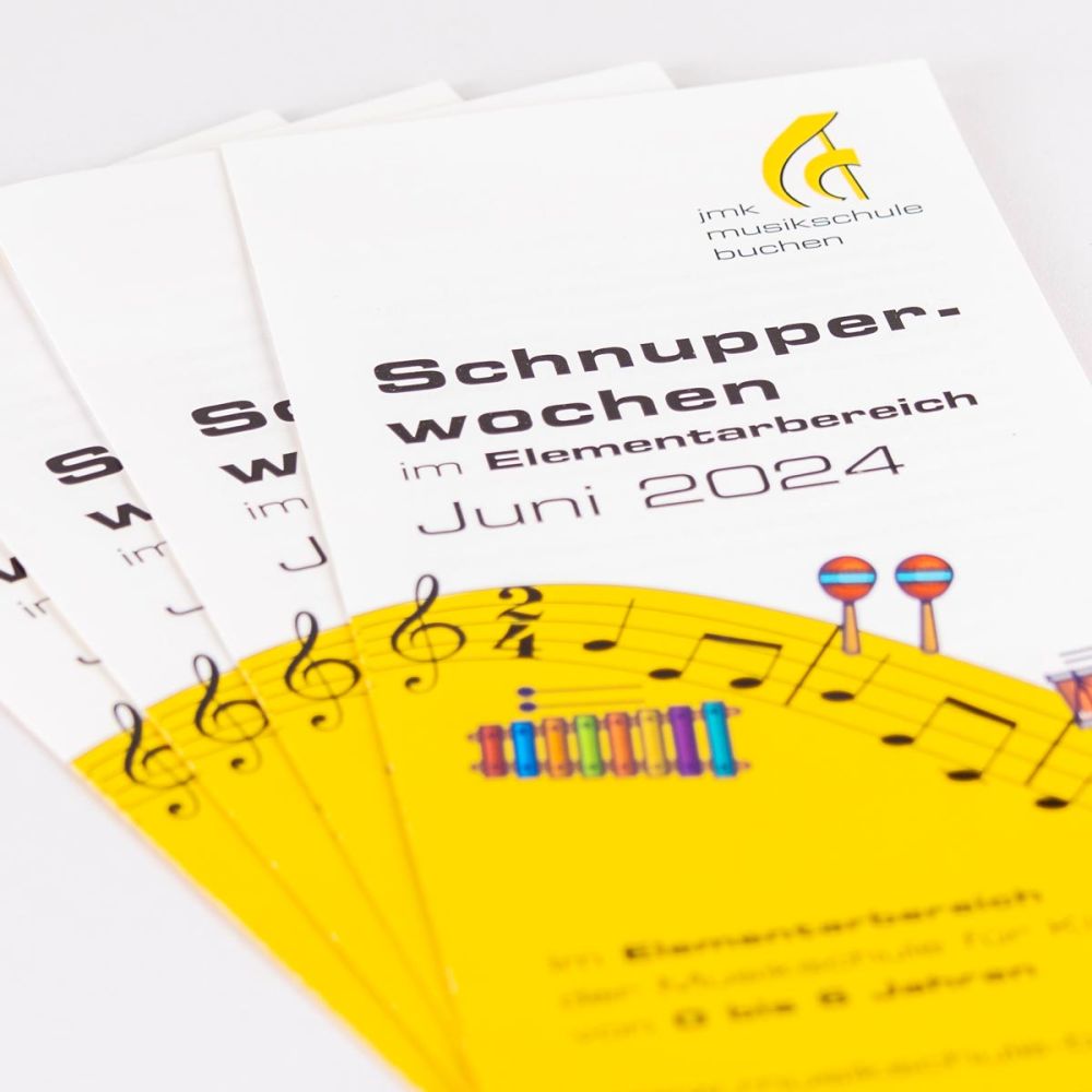 Flyer aufgefächert