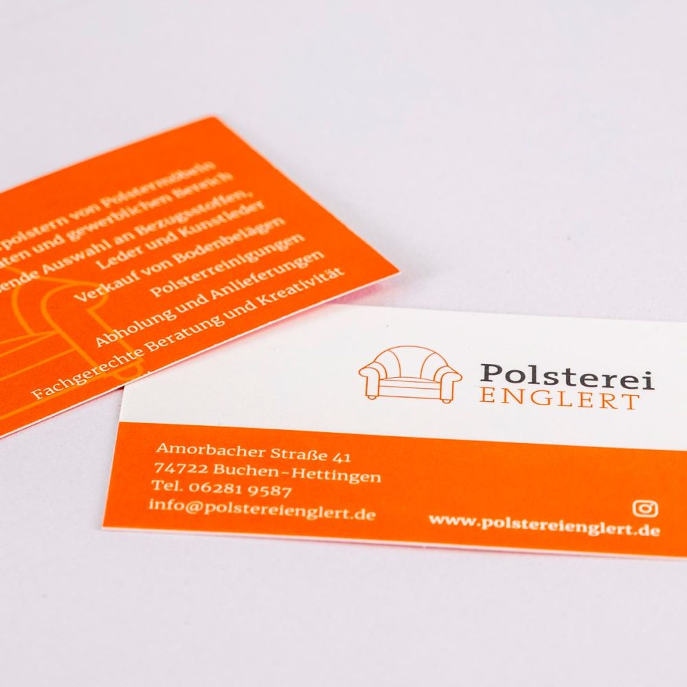 Visitenkarten der Polsterei Englert