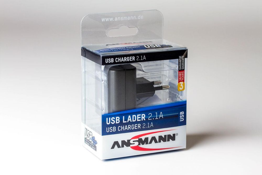 Durchsichtige Verpackung für Ansmann