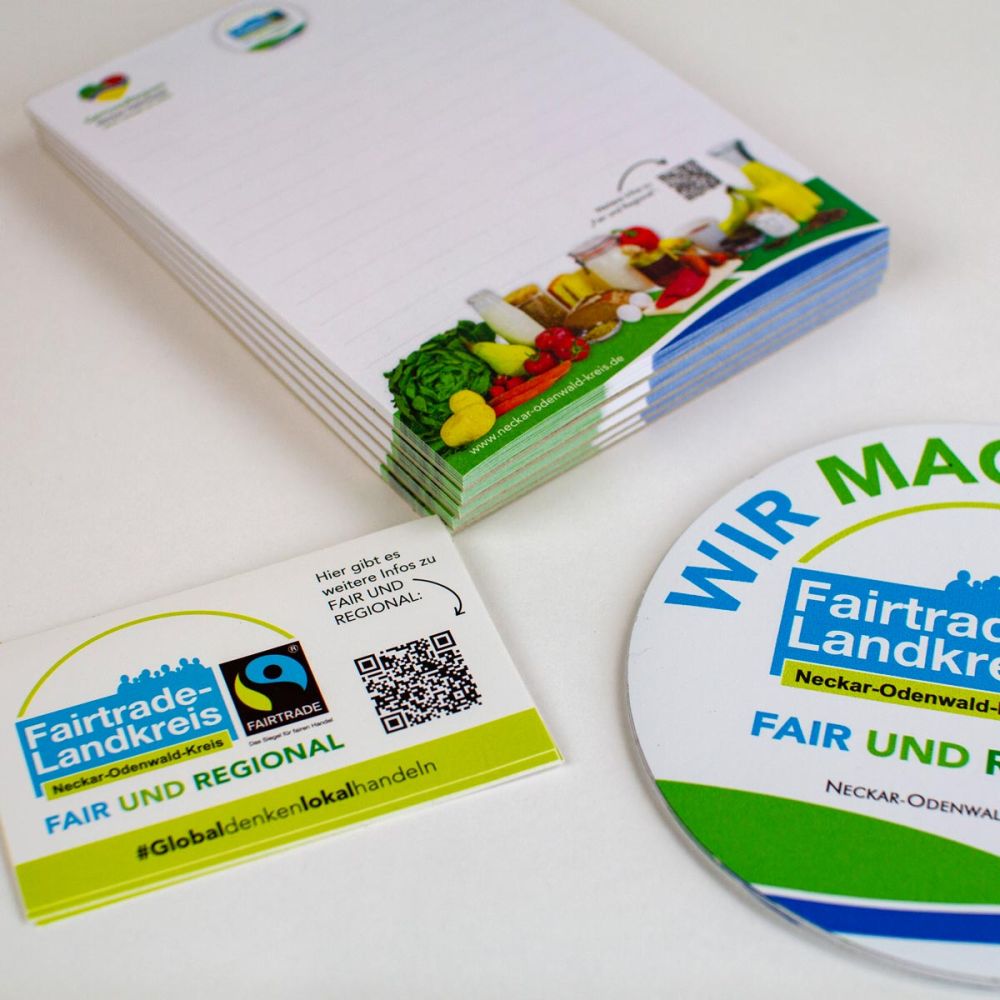 Werbemittel für den Fairtrade Landkreis Neckar-Odenwald