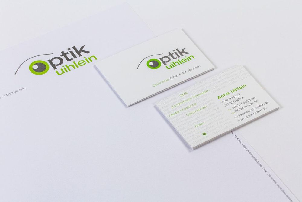 Visitenkarten für Optik Uihlein