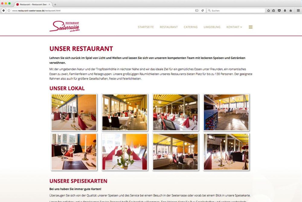 Über das Restaurant Seeterrasse