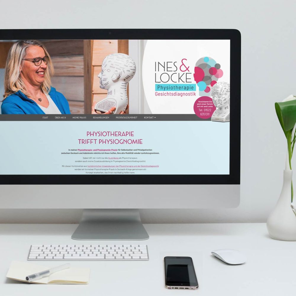 Webseite Ines und Locke Physiotherapie