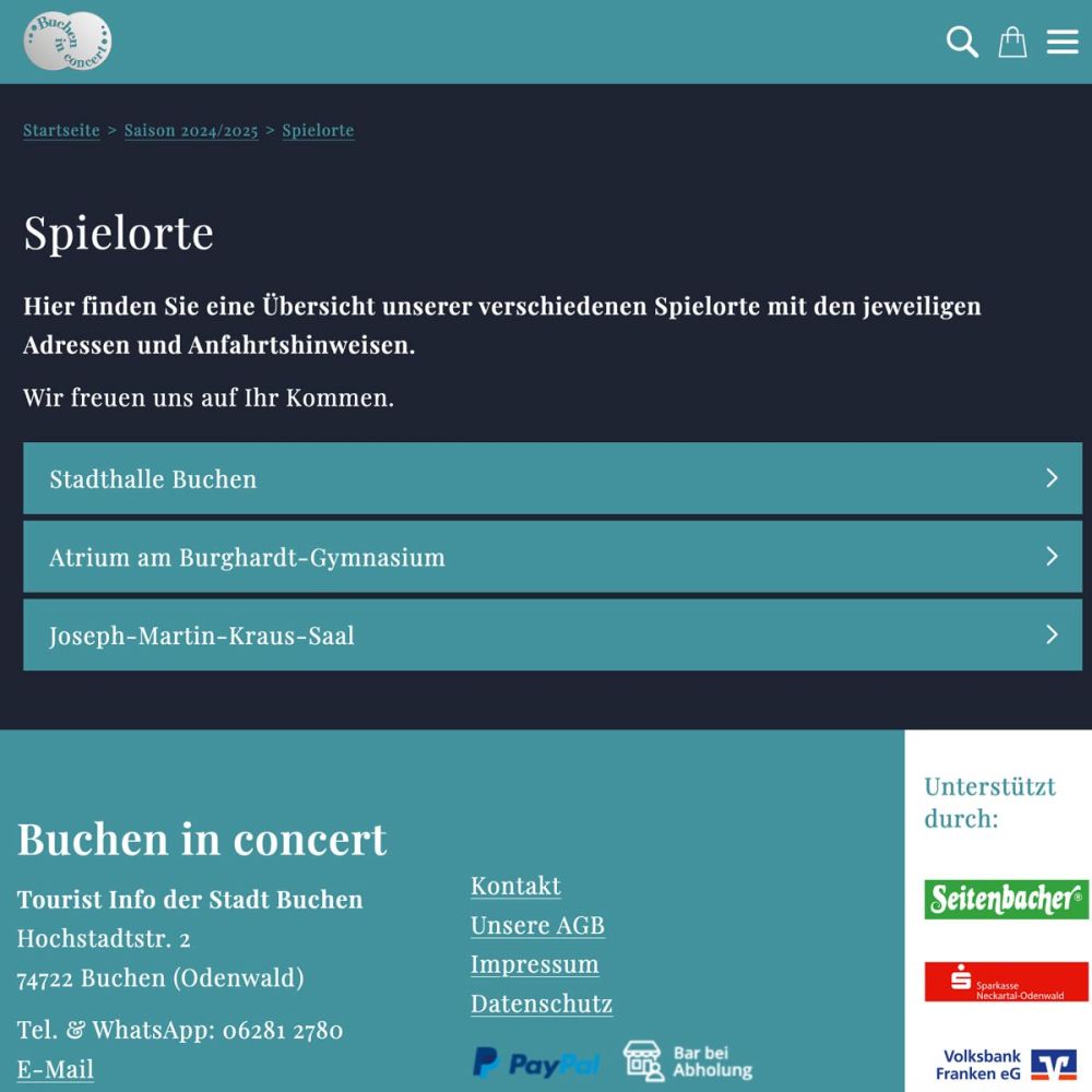 Screenshot von den Spielorten