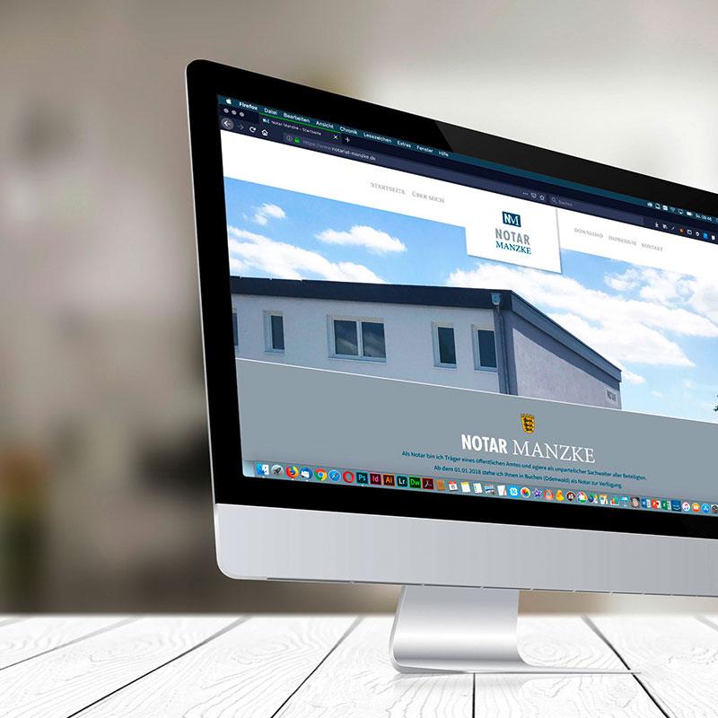 Internseite für Notar Manzke in Buchen