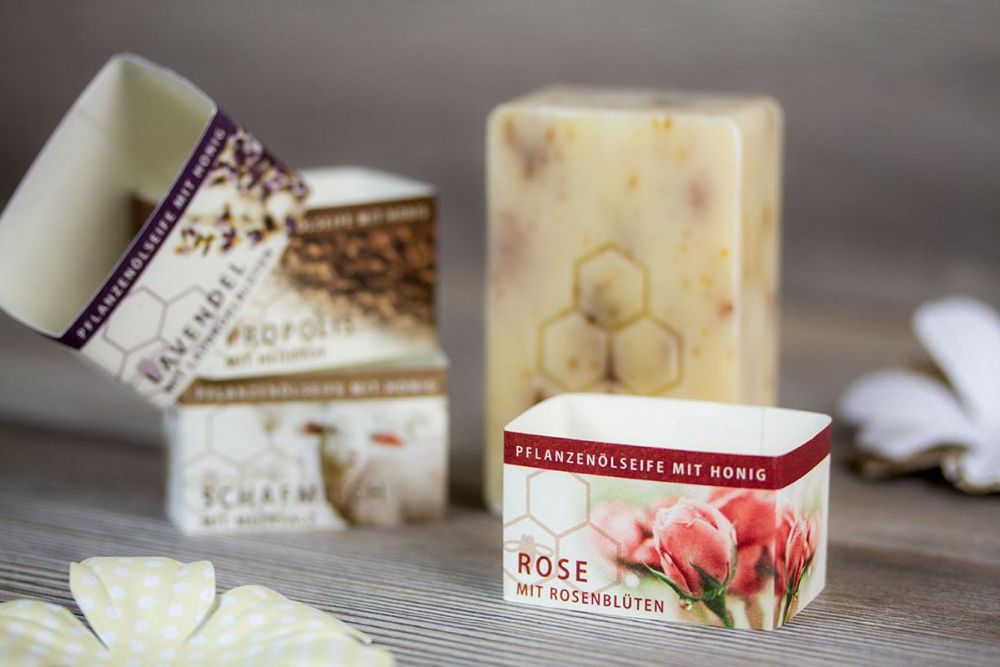 Banderole für Rosen Seife