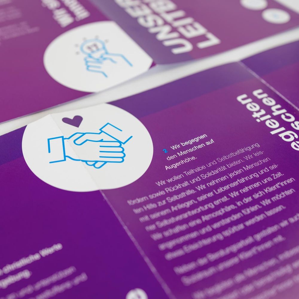 Icons im Leitbild Flyer