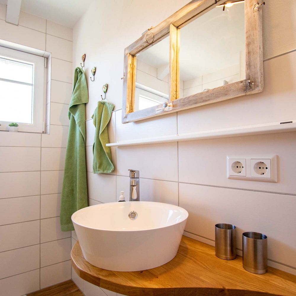 Badezimmer bei Paulas Ferienhaus