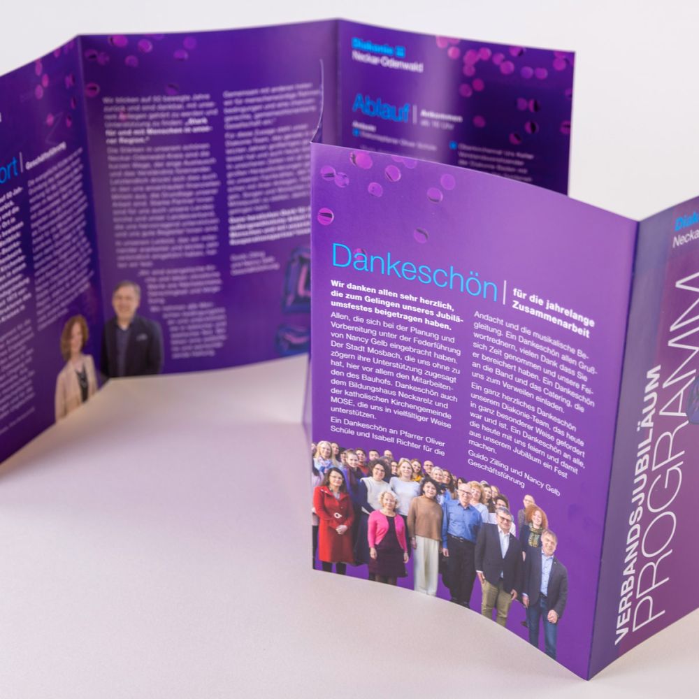 Flyer mit Infotexten