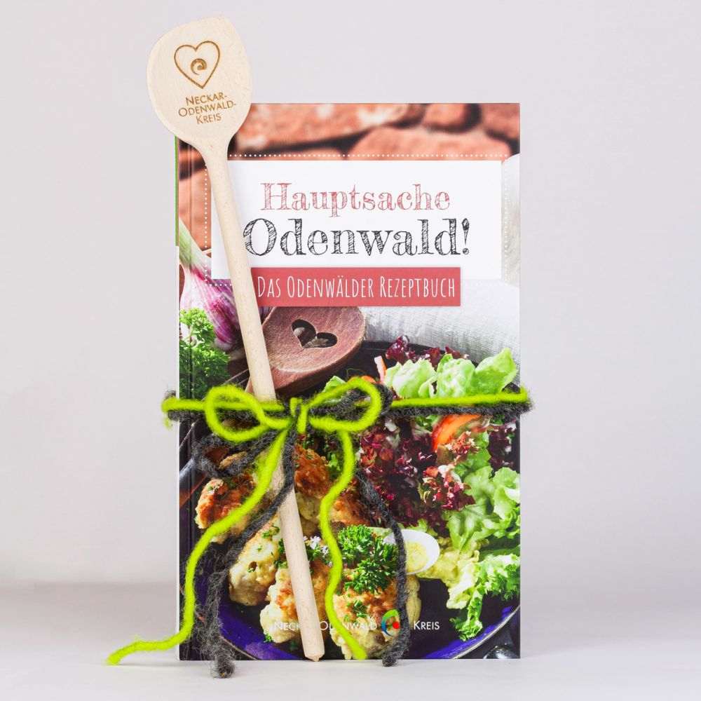 Odenwälder Kochbuch geschmückt mit Kochlöffel