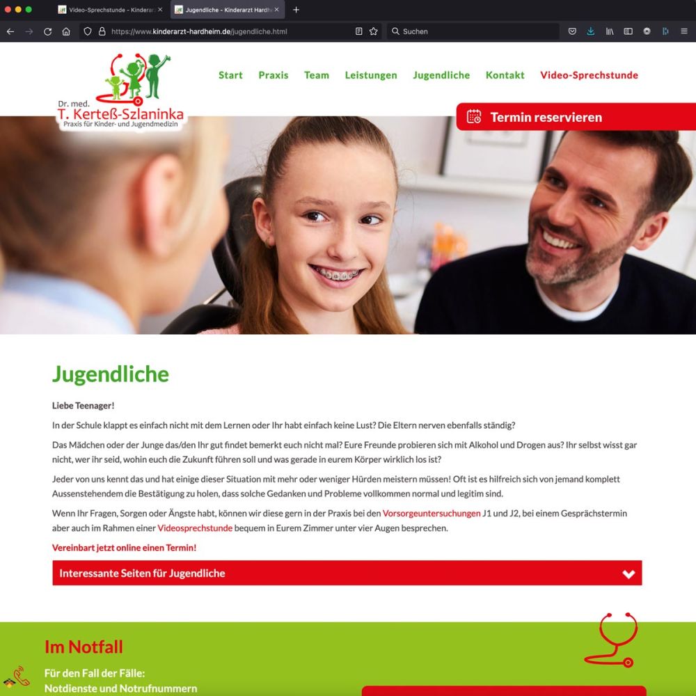 Infos zu Jugendlichen bei der Kinderarztpraxis in Hardheim