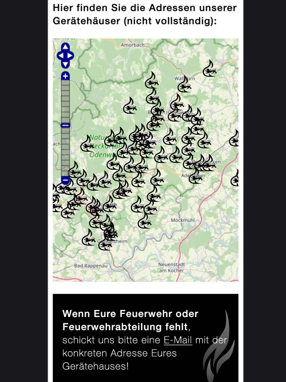 Webseite Feuerwehr NOK