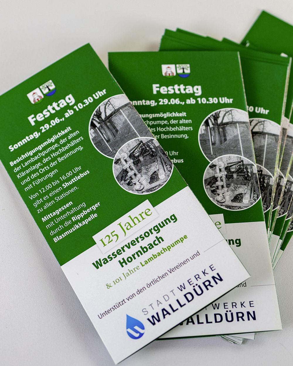 Rückseite vom Flyer mit Infos zum Festtag