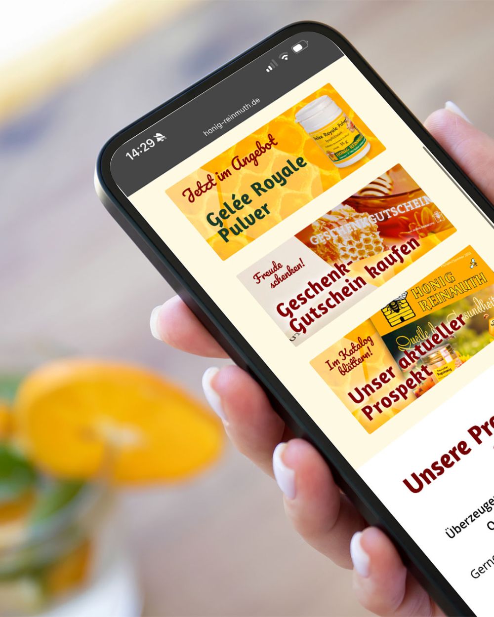 Neuer Shop für Honig Reinmuth