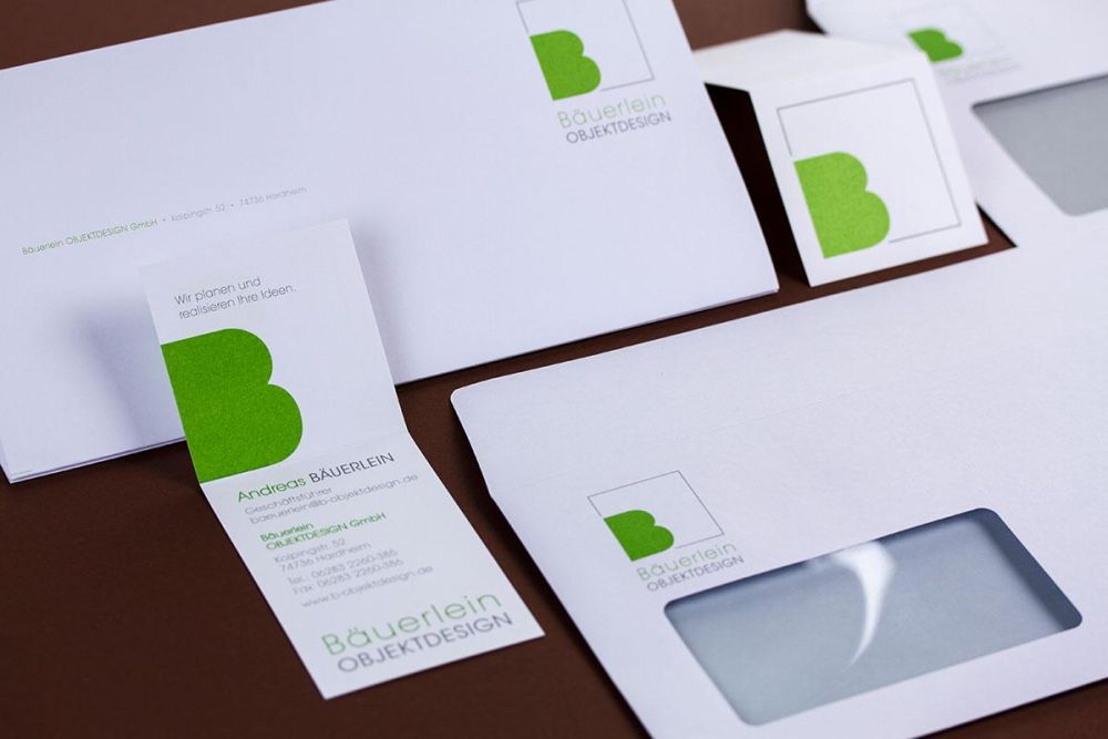 Drucksachen für Bäuerlein Objektdesign