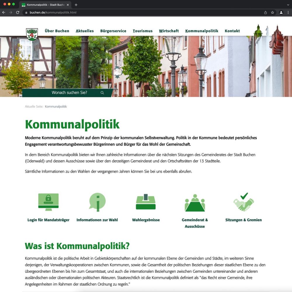 Screenshot Kommunalpolitik
