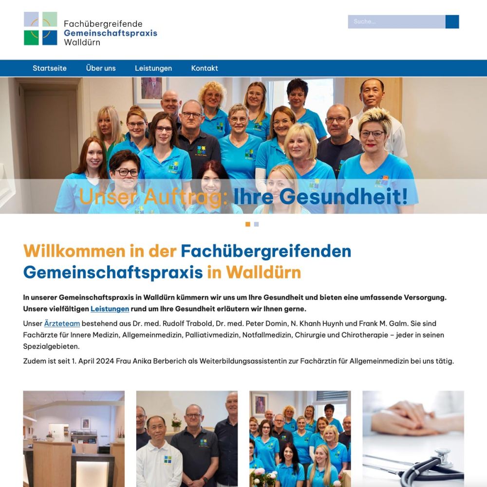 Screenshot Startseite