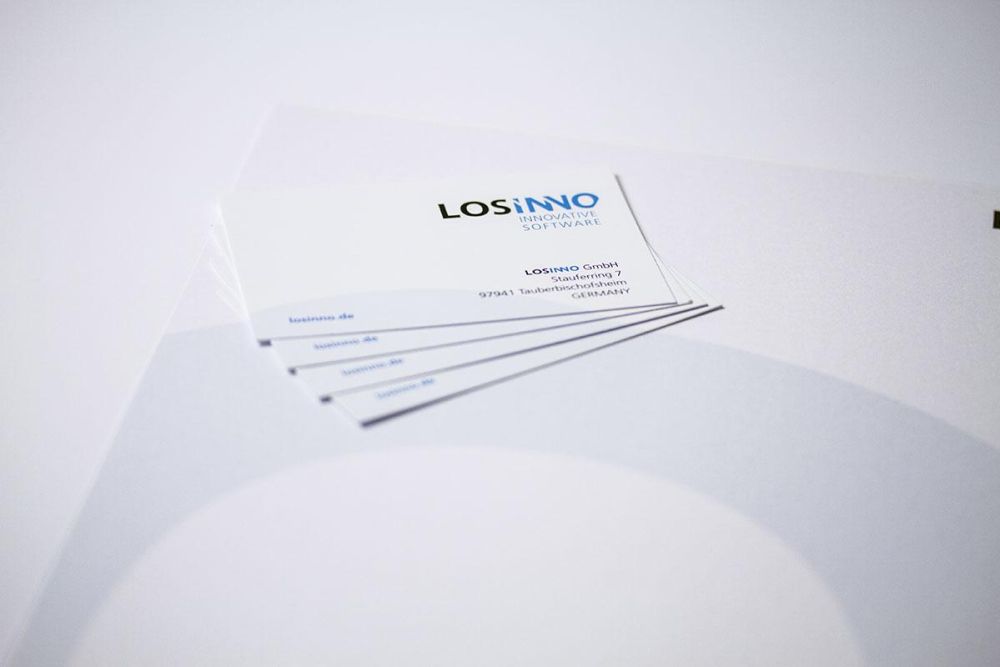 Visitenkarten aufgefächert