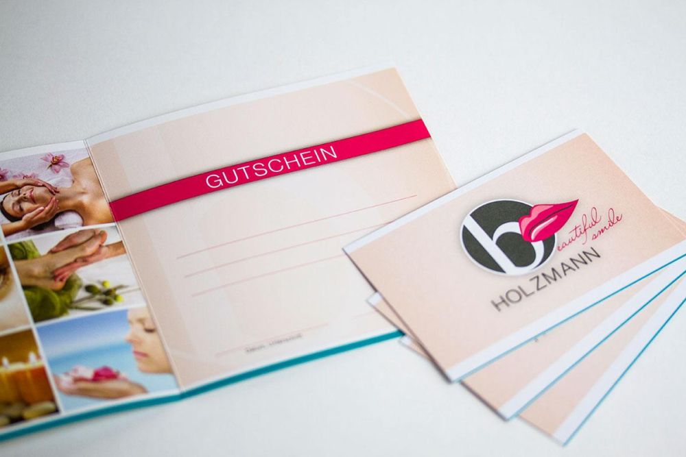 Visitenkarten und Gutschein für beautiful smile