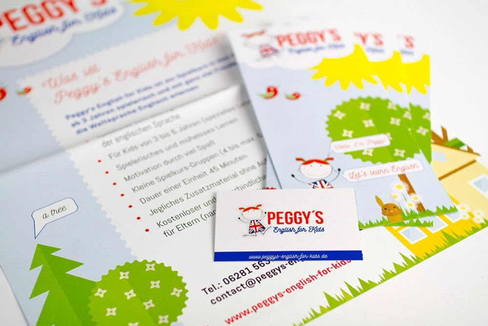 Drucksachen für Peggys English for Kids