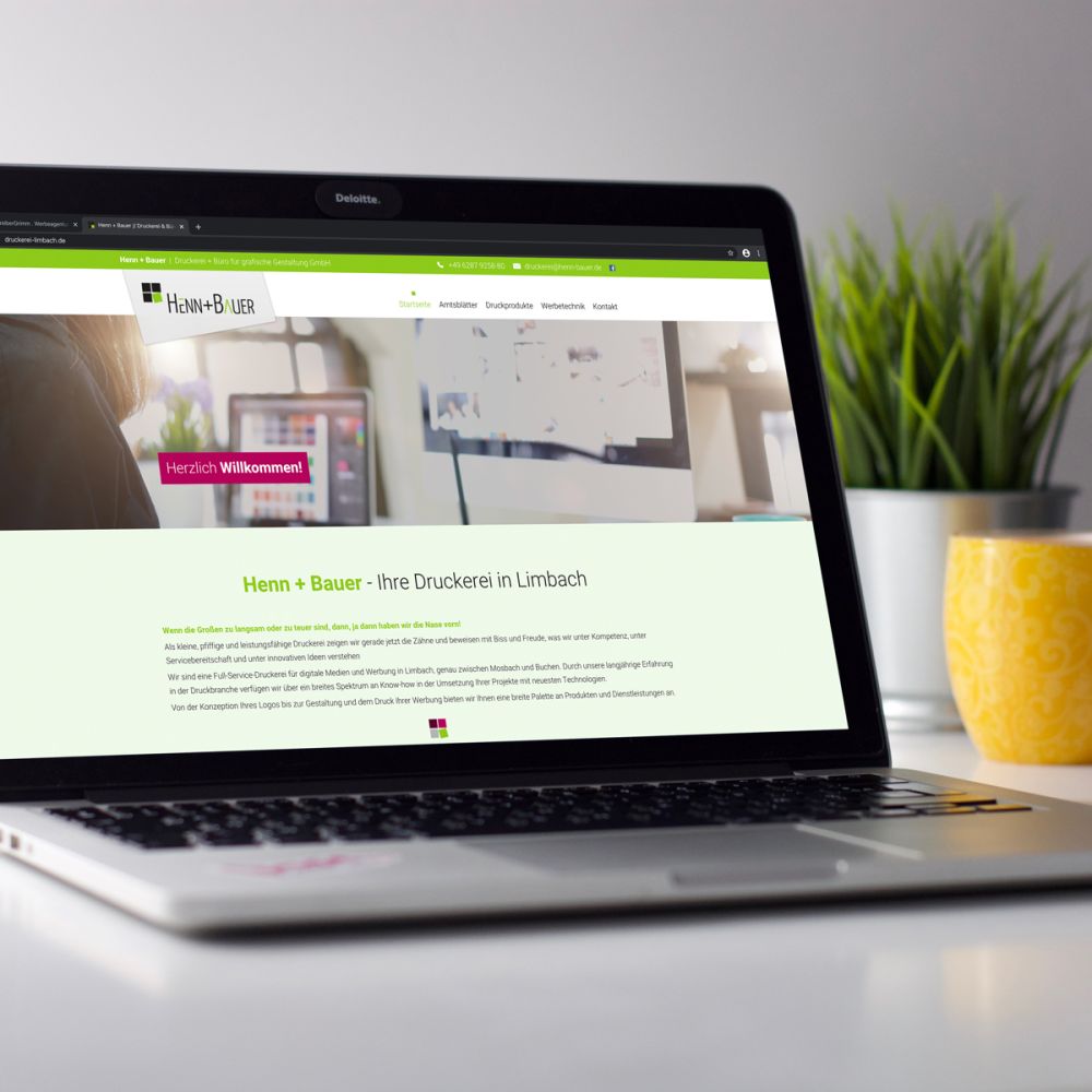 Webseite für die Druckerei Limbach