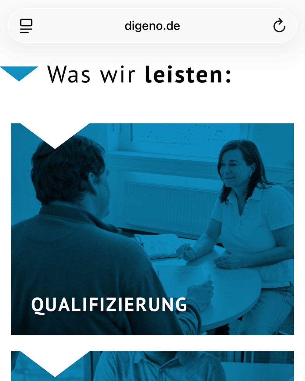 Webseite für die Digeno