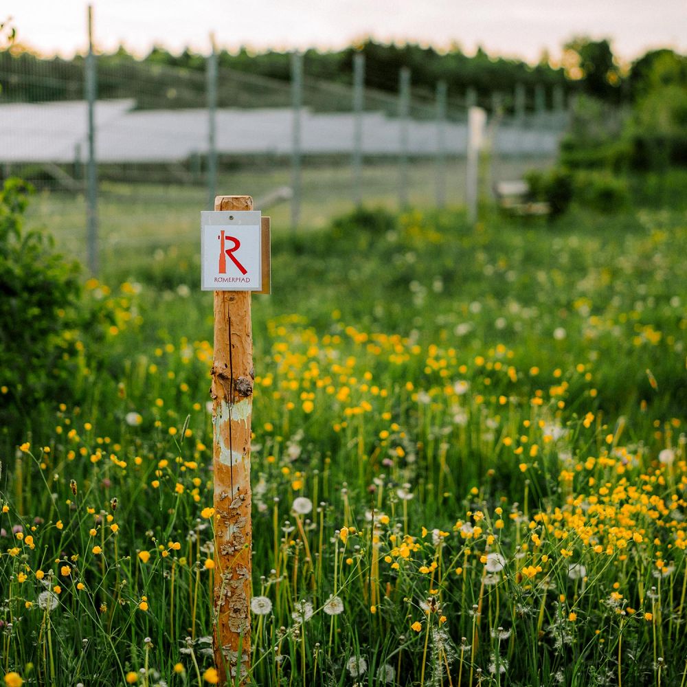 Streckenmarkierungen an Stangen