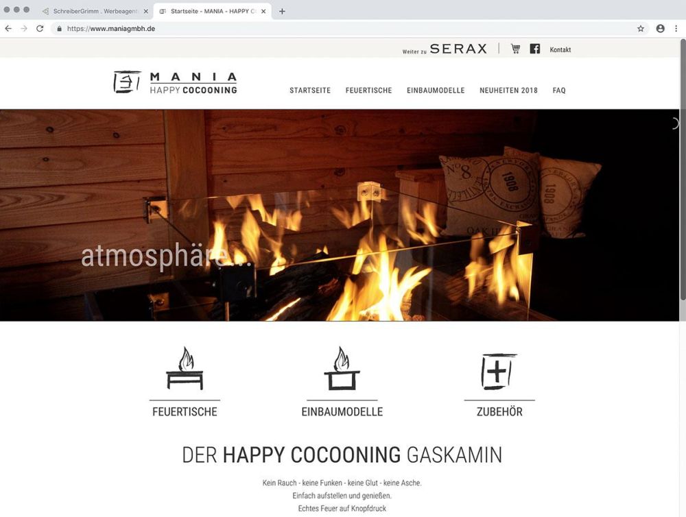 Startseite Mania Webseite