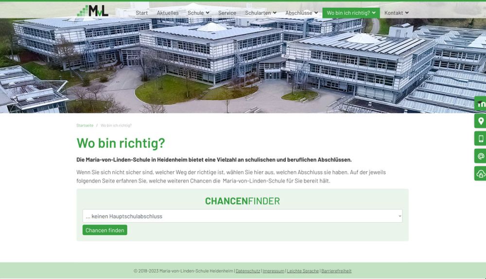 Screenshot Chancenfinder