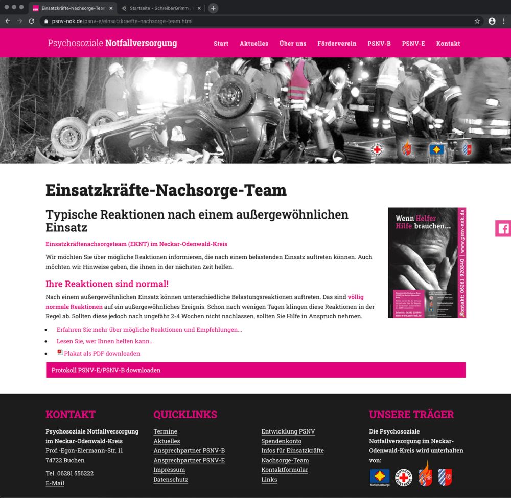 Einsatzkräfte Nachsorge Team