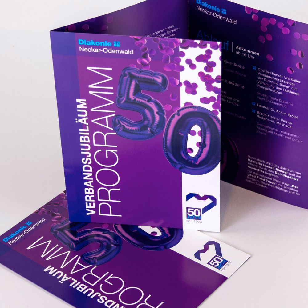 Flyer mit Programm zum 50. Jubiläum