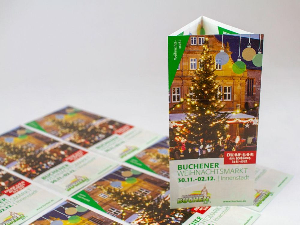 Weihnachtsmarkt Flyer Stadt Buchen