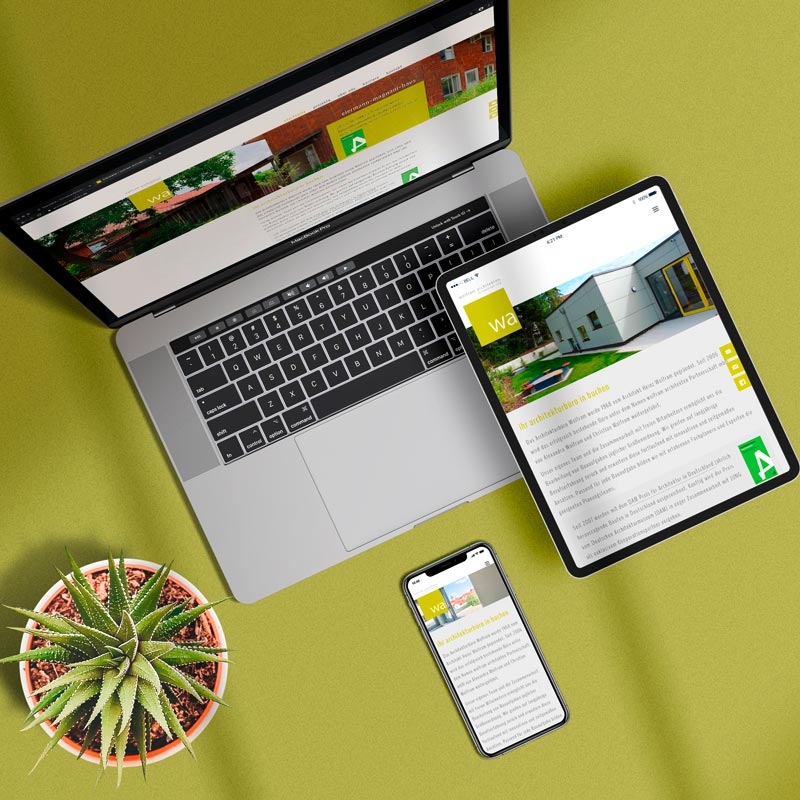 Webseite für die Wolfram Architekten