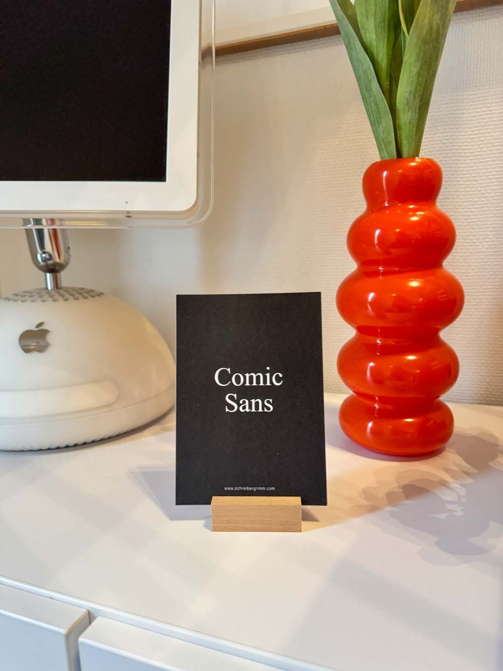 Comic Sans Postkarte aus dem SchreiberGrimm . Shop