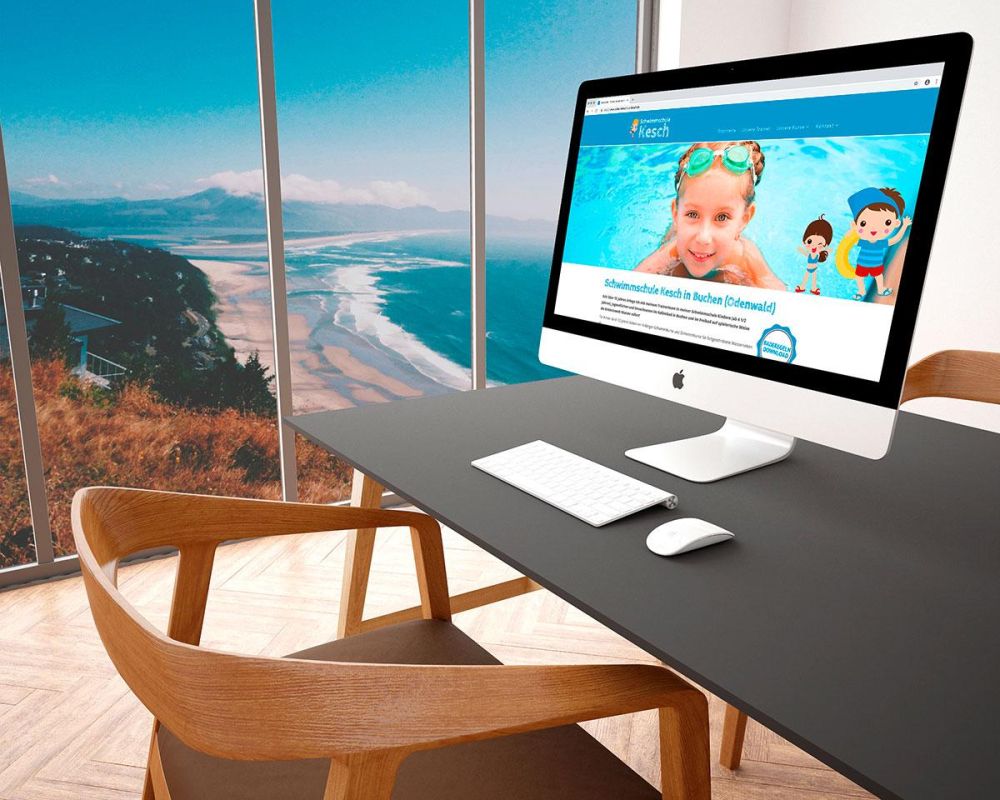 Schwimmschule Kesch auf einem iMac