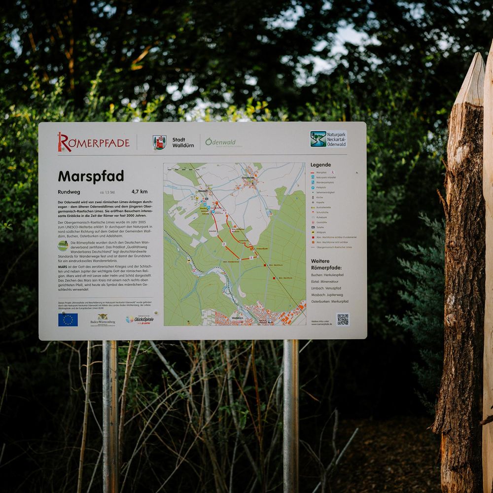 Beschilderung Marspfad