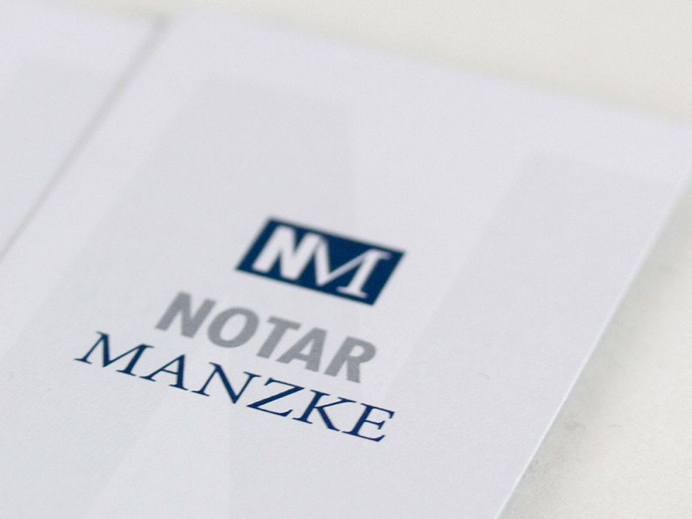 Briefpapier Rückseite Notar Manzke