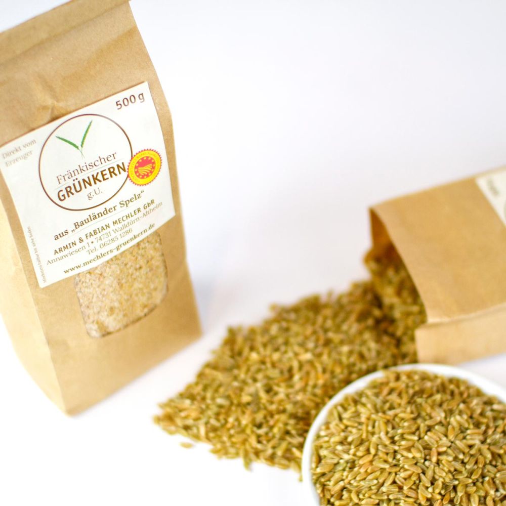 Grünkern lose aus der Verpackung