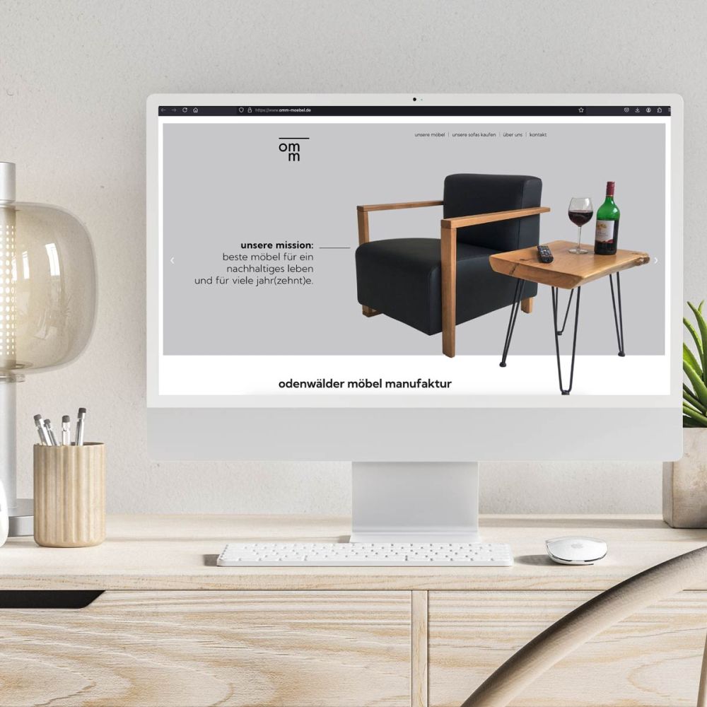 Webseite für den Odenwälder Möbelmanufaktur GmbH