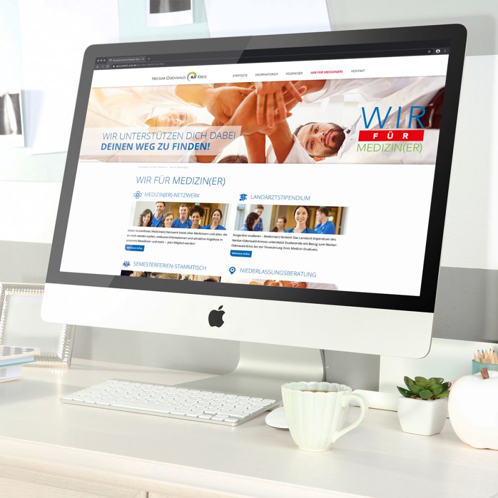 Webseite Medizinernetzwerk