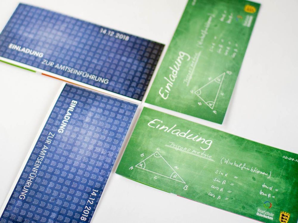 RSO Einladung zur Amtseinführung in blau und grün