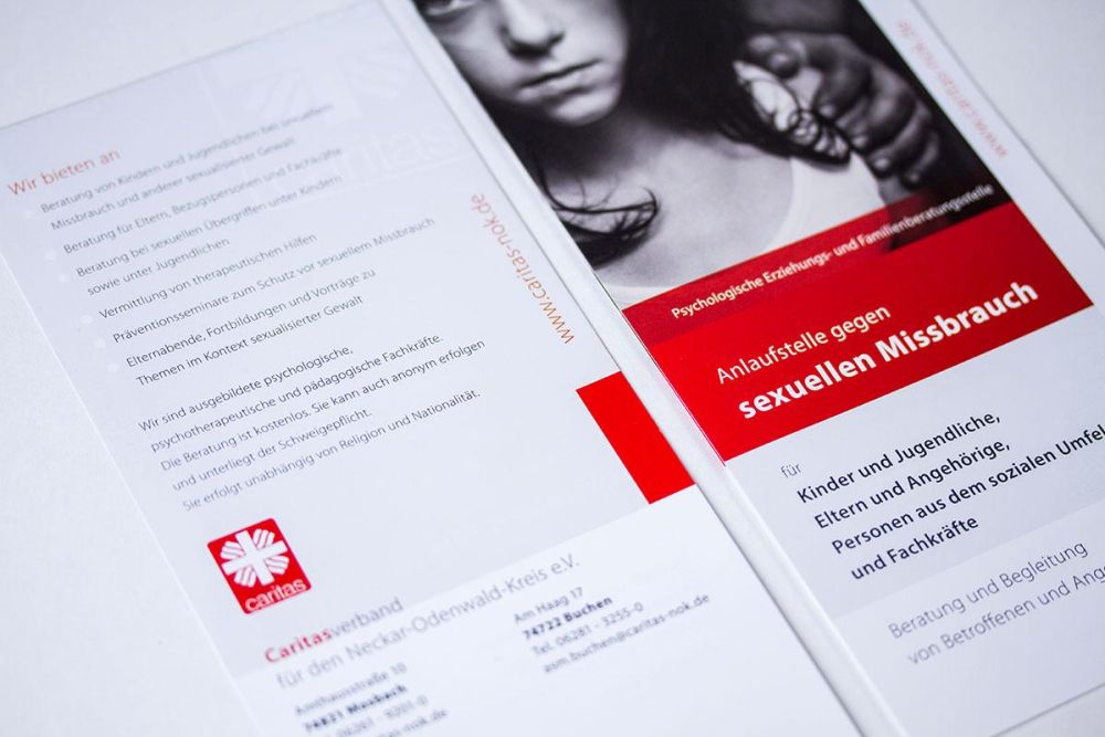 Caritas Flyer zum Thema Sexuellen Missbrauch
