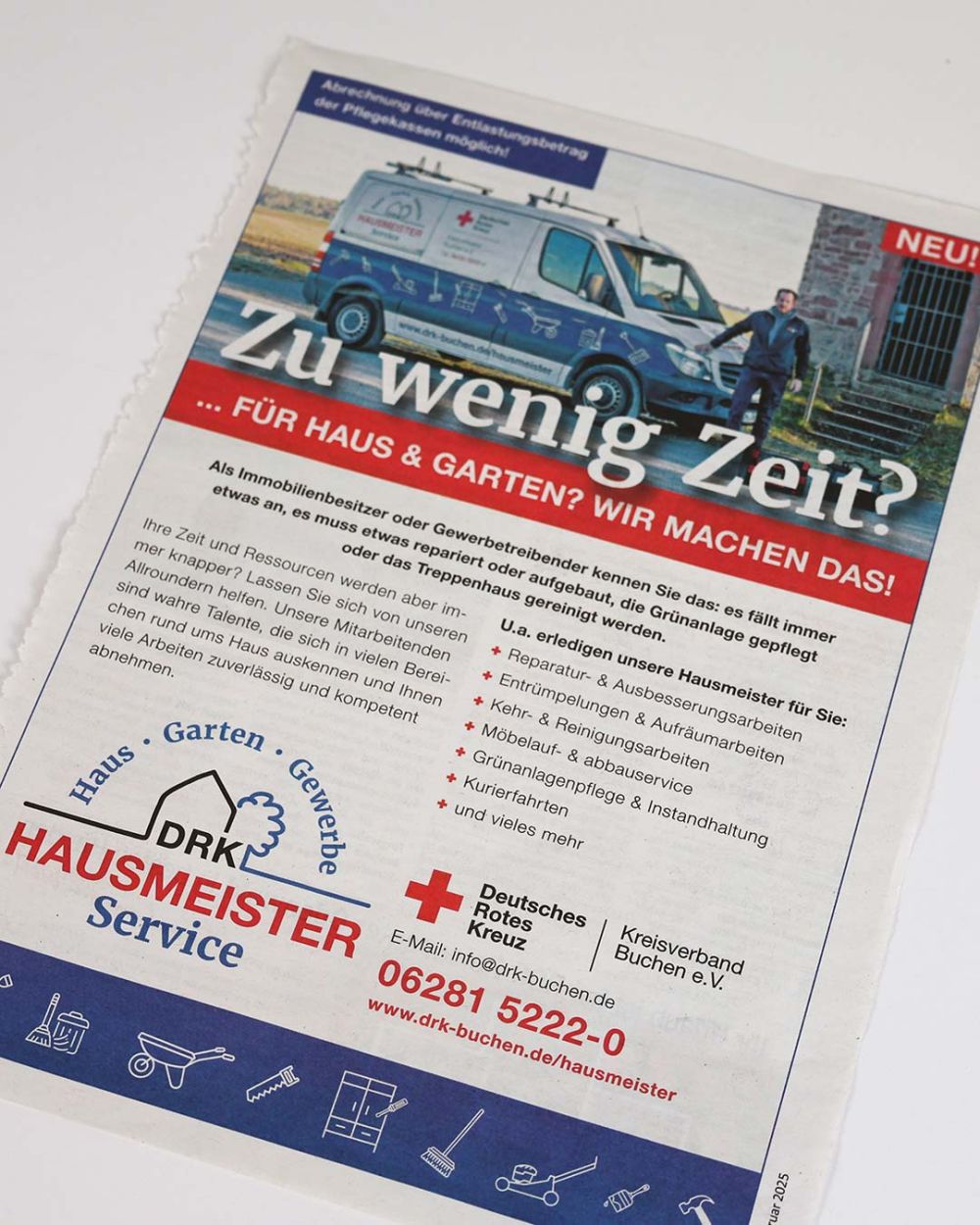 Zeitungsanzeige