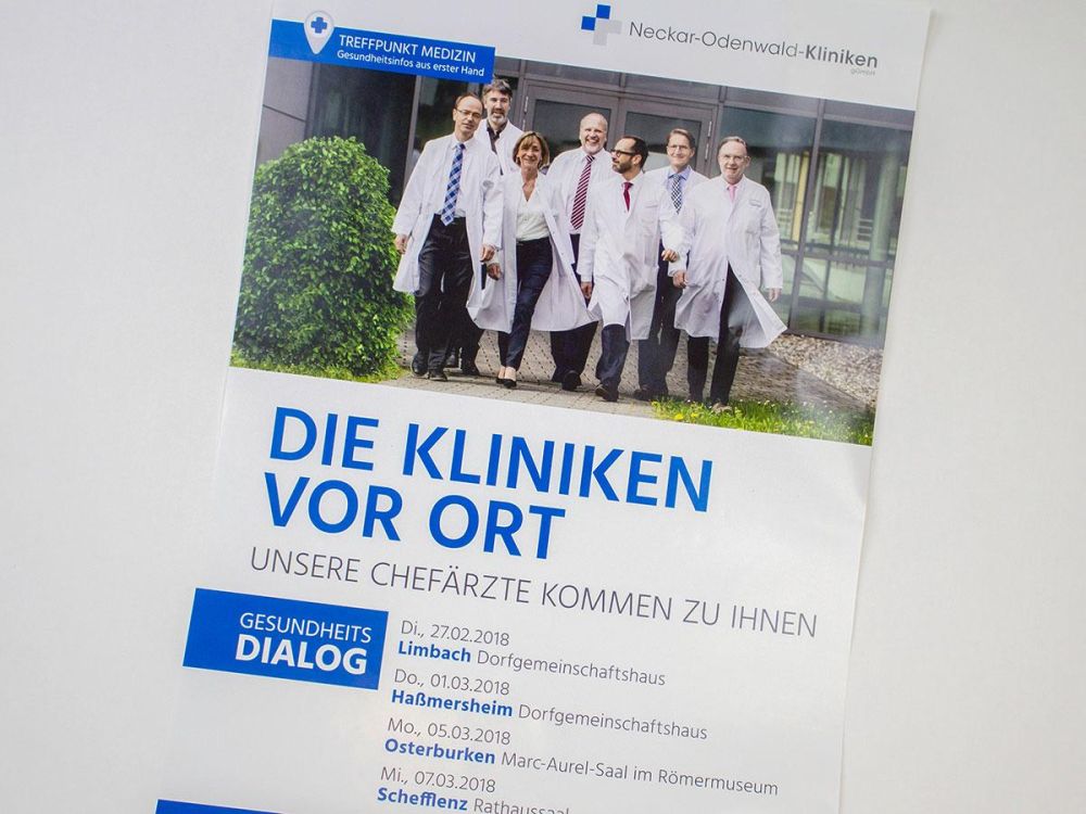 Plakat Die Kliniken vor Ort
