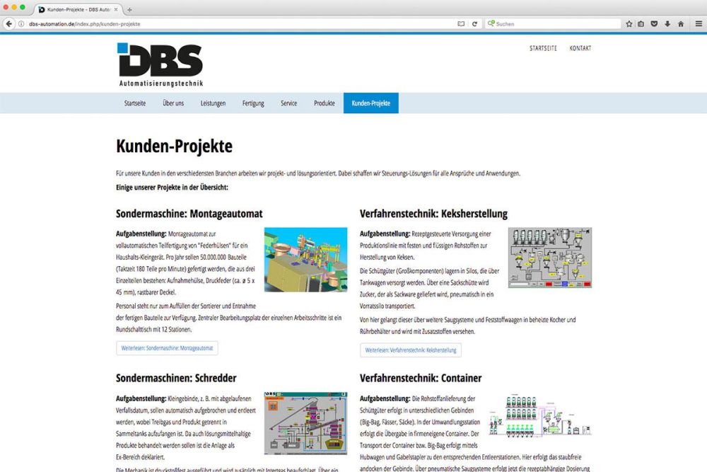 Kunden-Projekte von DBS