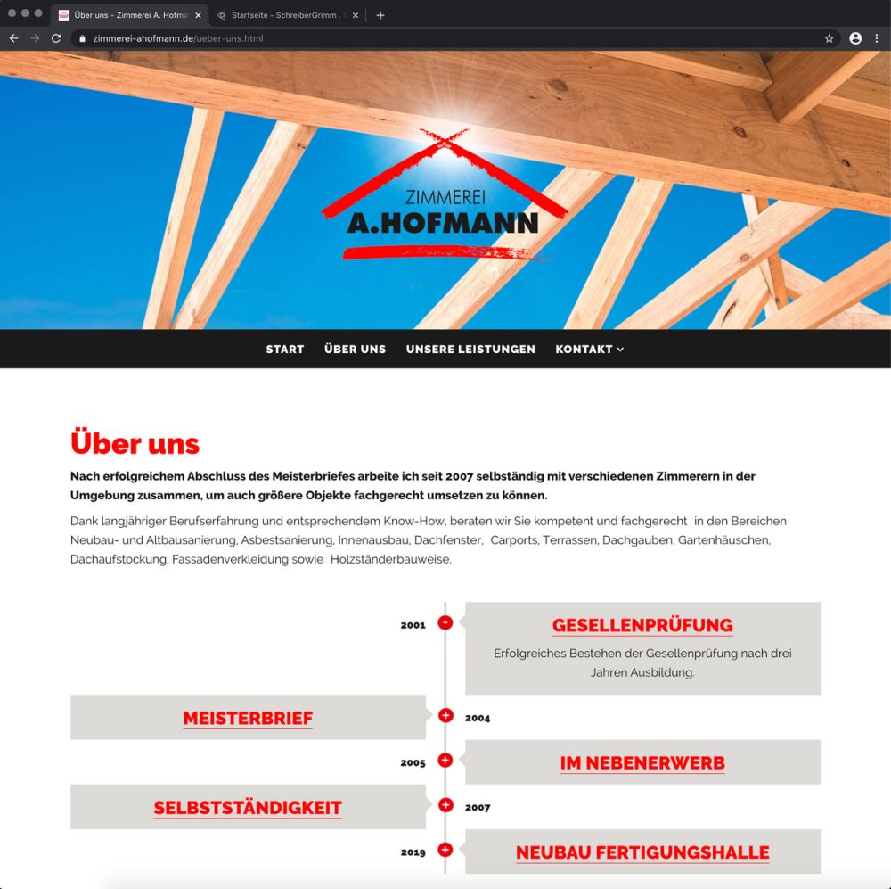 Über die Zimmerei Hofmann