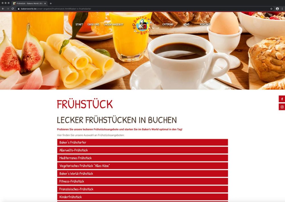 Frühstück im Bakers World