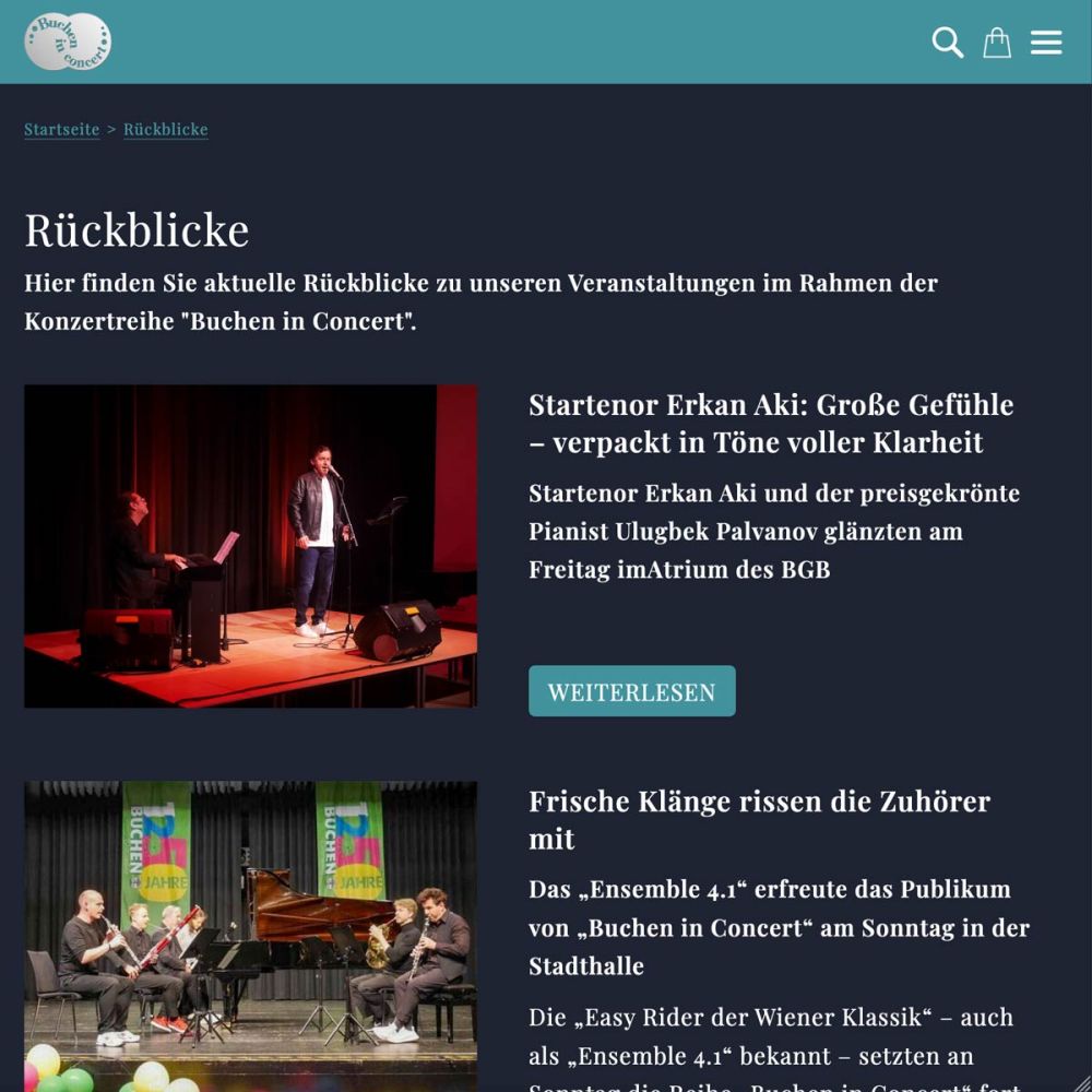 Screenshot von den Rückblicken